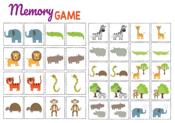 Рис. 2. Карточки на развитие памяти «Memory game»